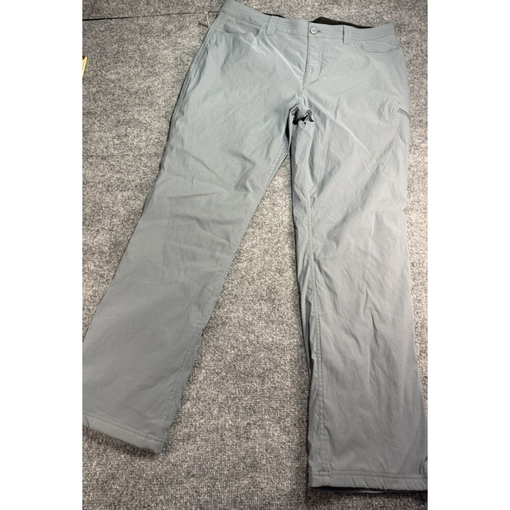 Eddie Bauer Women’s Fleece‑Lined Pants Size 16 Gray Straight Leg Winter Hiking